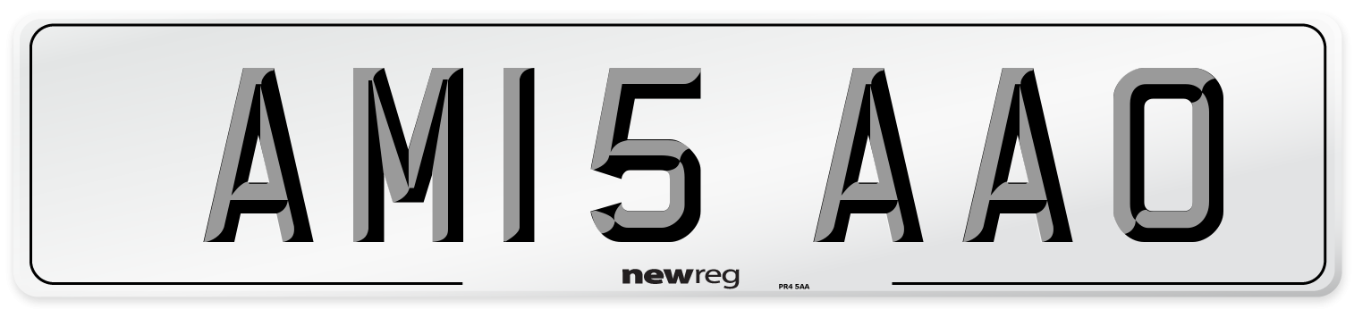 AM15 AAO Number Plate from New Reg